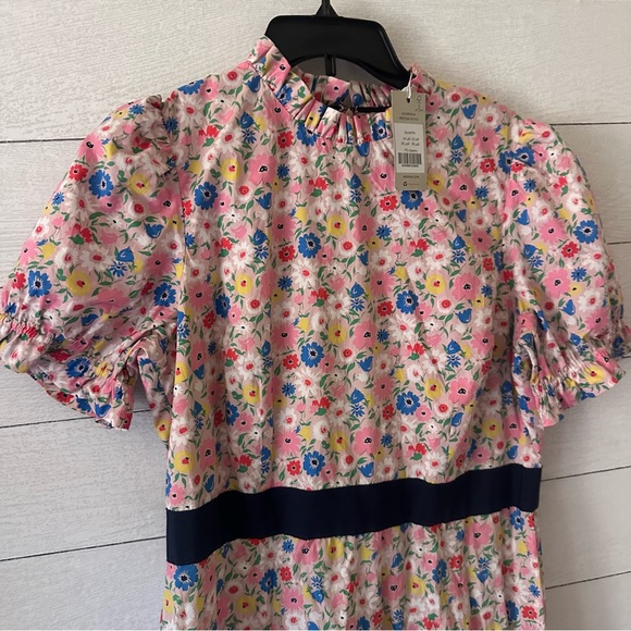 Boden Floral Midi Dress with Navy Accents - Picture 9 of 12